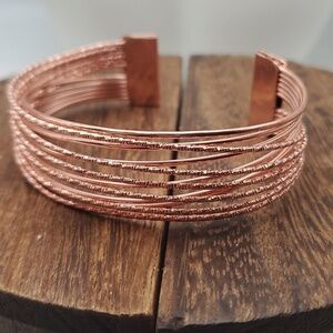 B2204 rose gold tone lace cuff bracelet‎